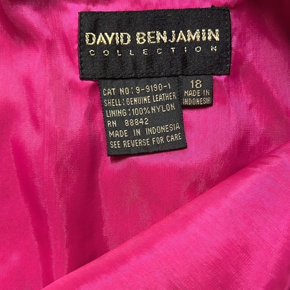 David Benjamin Suede Leather Skirt Pink - Picture 5 of 6
